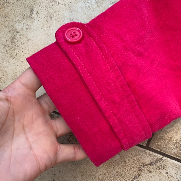 Gymboree pink velour girls size M/7-8 coat. - Picture 3 of 7